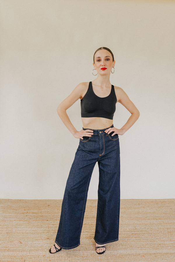 L.O.V.E. DEEP BLUE - Wide Leg Jeans