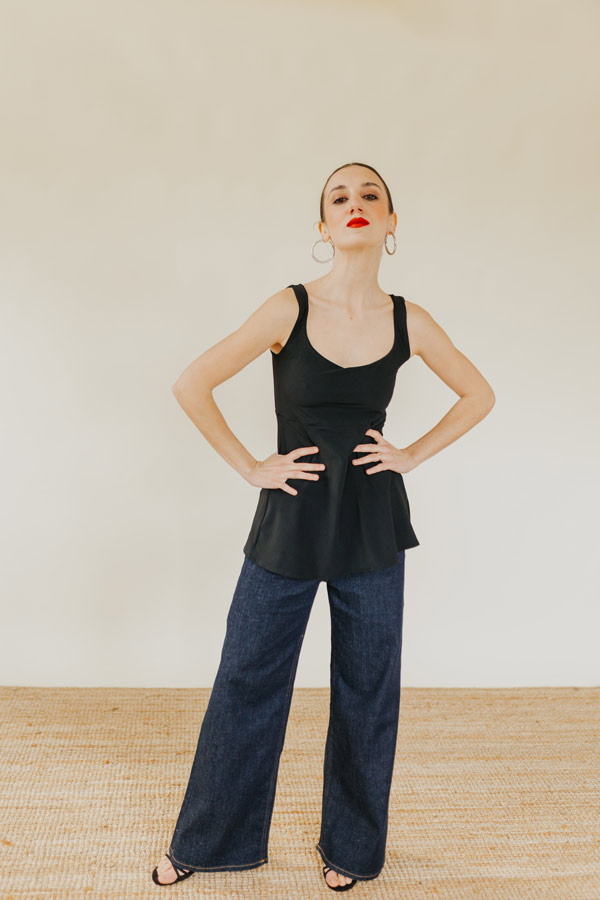 L.O.V.E. DEEP BLUE - Wide Leg Jeans