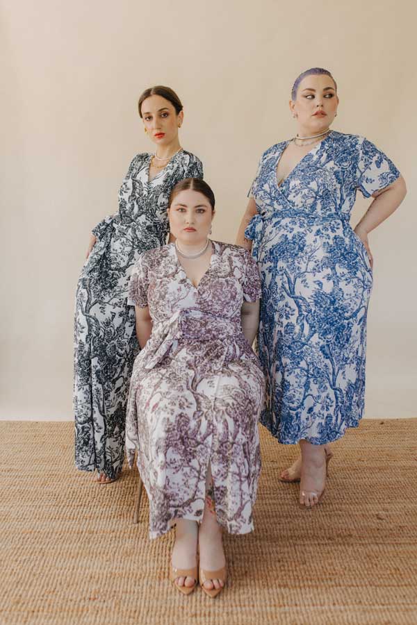 WRAP DRESS - Toile de Jouy