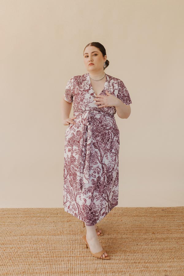 WRAP DRESS - Toile de Jouy