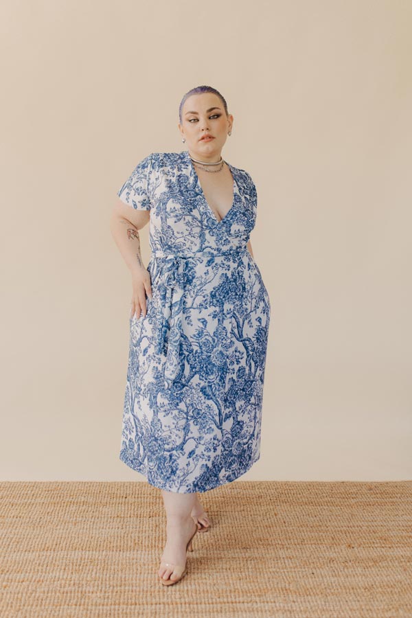 WRAP DRESS - Toile de Jouy
