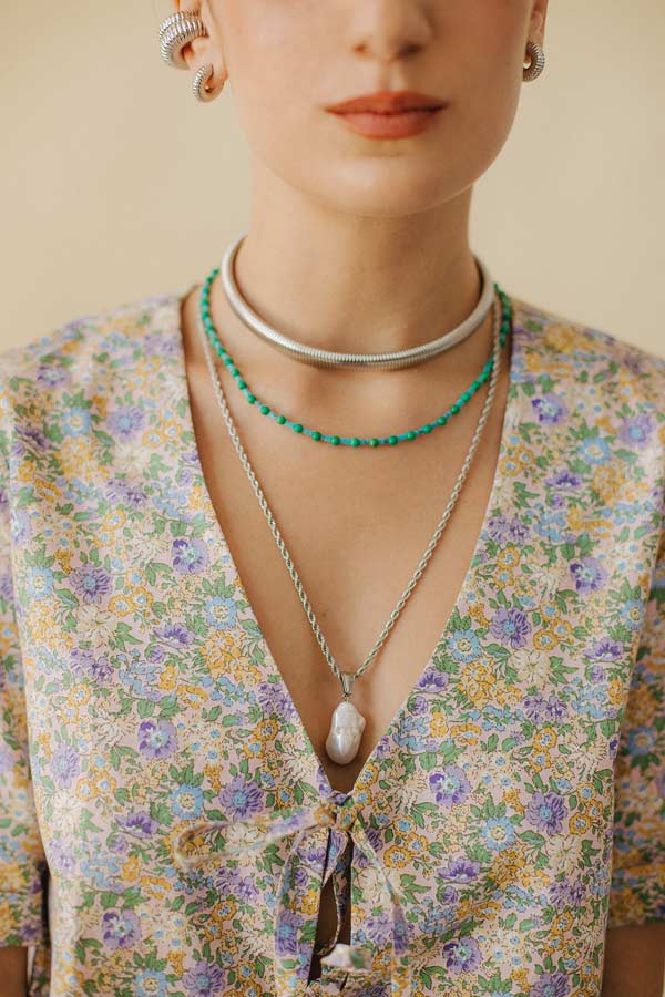 OLYMPIA CHAIN - Collana con Perla Pendente